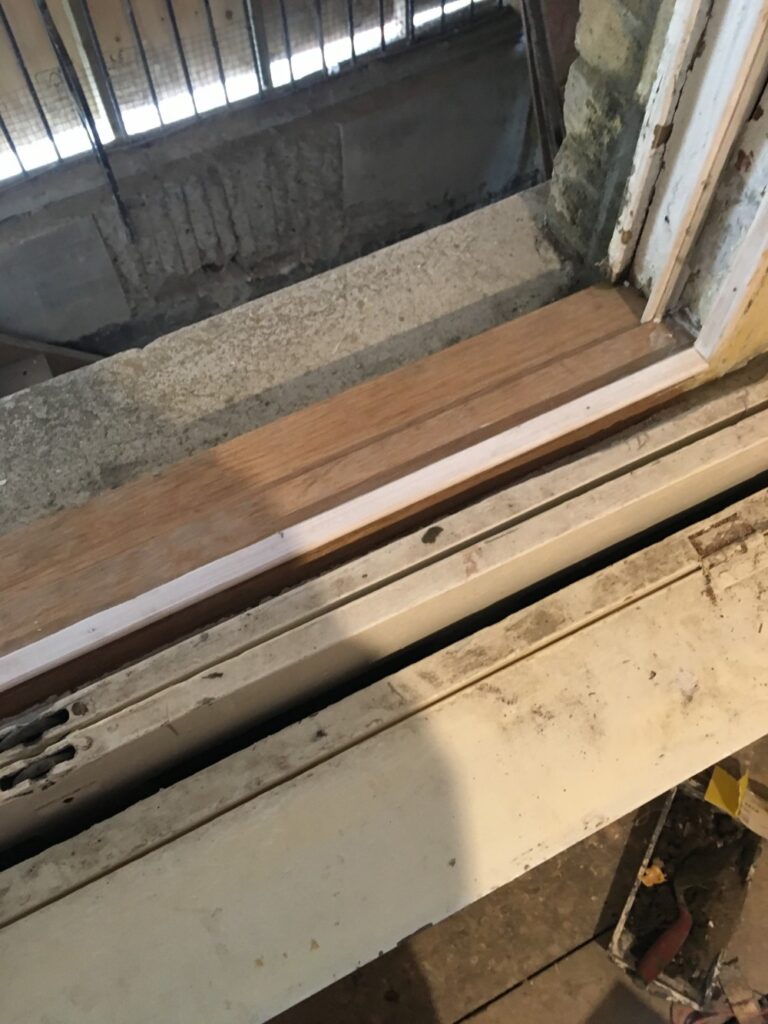Photo of Hardwood sash window sill splice repair, South East London