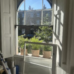 Wooden Sash Window Cord Being Replaced