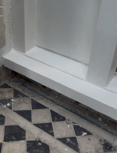 after photo of a hardwood timber sill splice repair